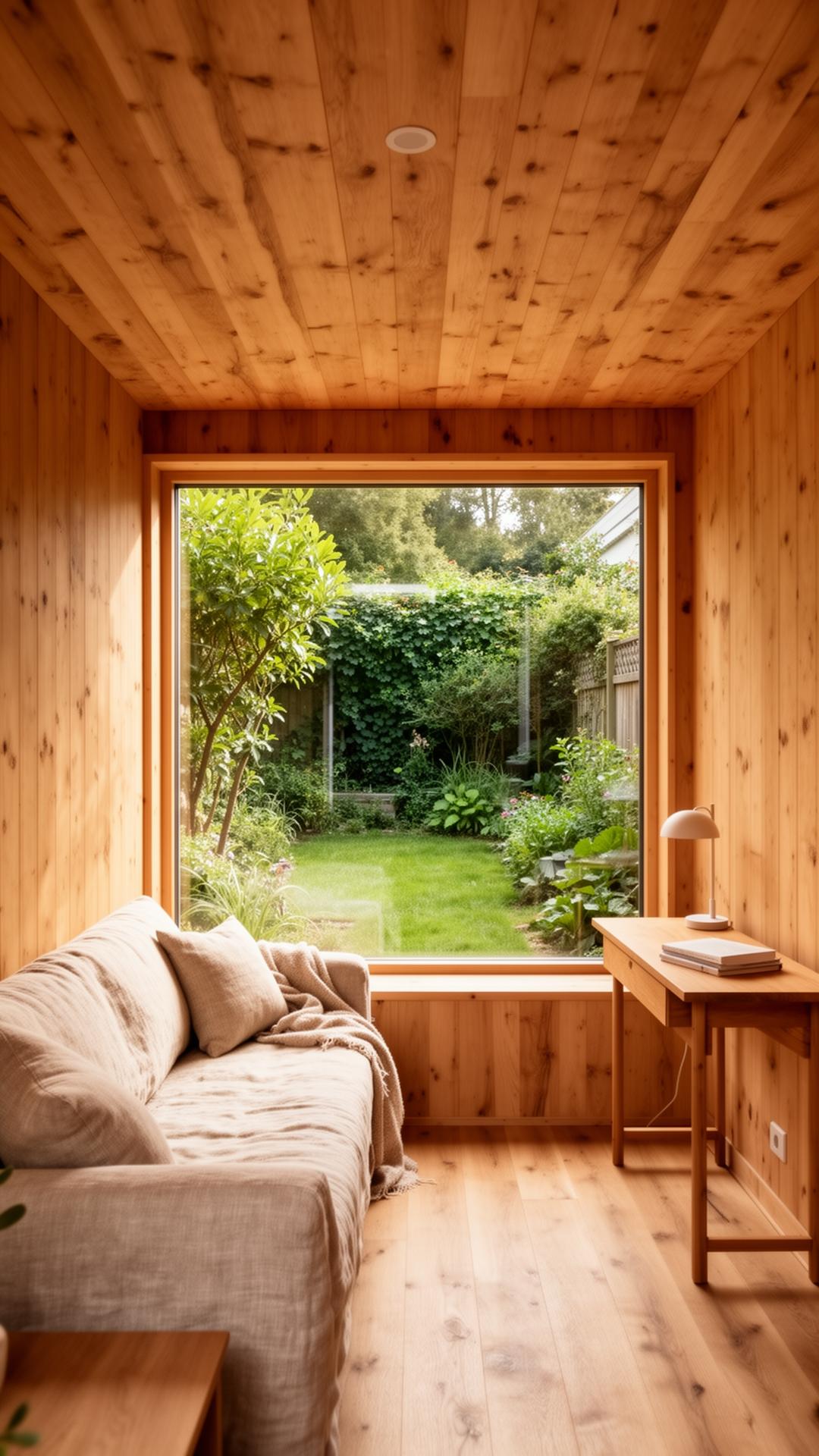 Intérieur d'un studio de jardin Natibox